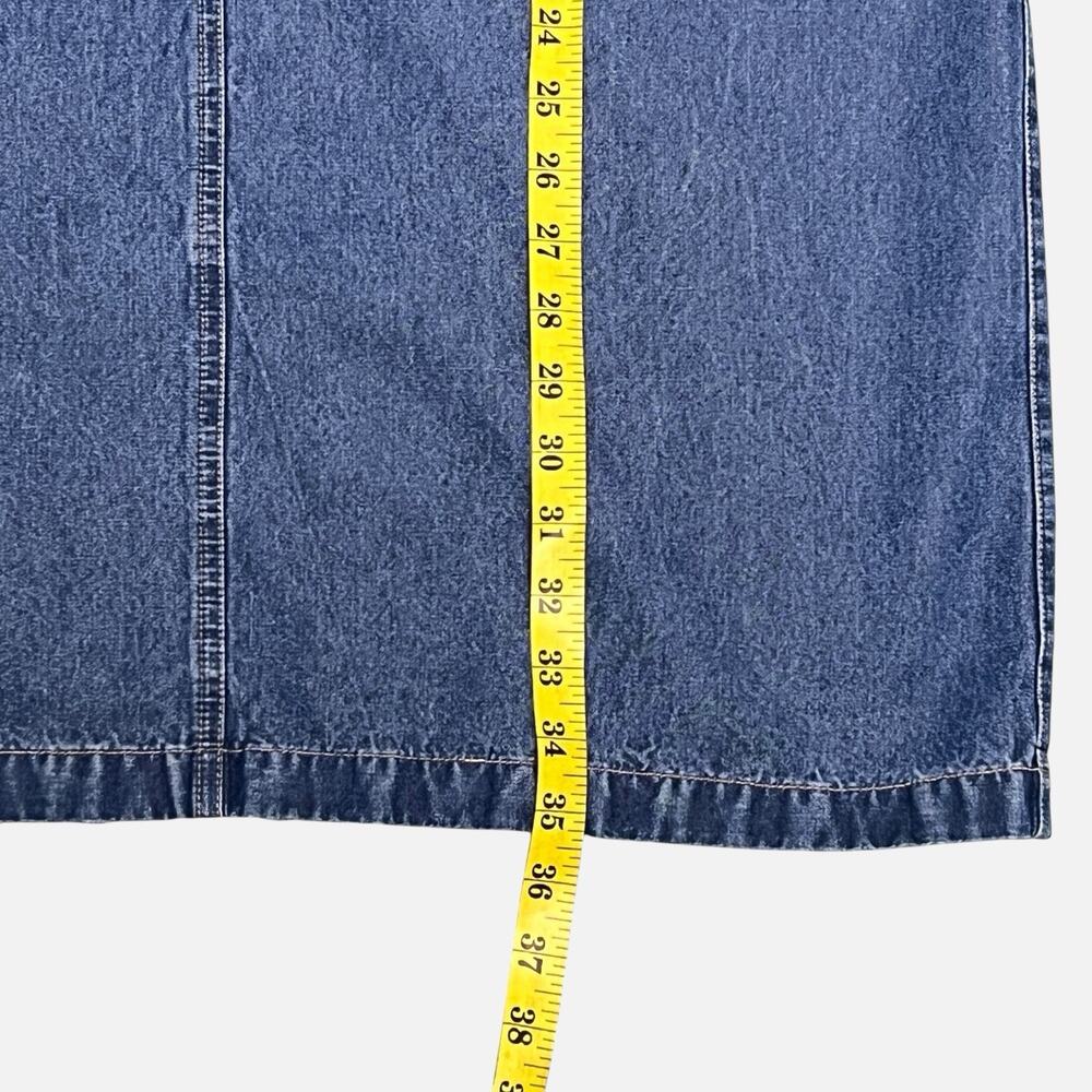 Susan Bristol Denim Skirt Size 14 Soft Straight Midi Long Cottagecore Vintage - Picture 13 of 13